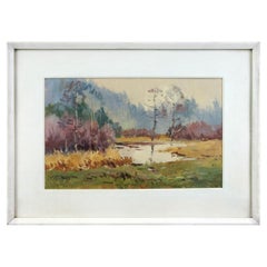 Painting "Late Autumn", Latvia (Ussr) By Vinters Edgars, 1960s - 1970s