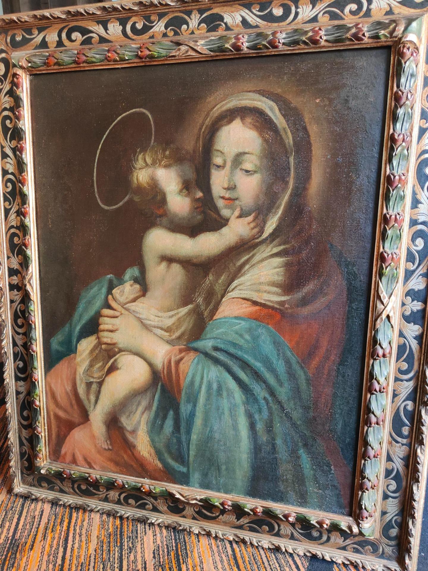 Autre Peinture, Madone avec enfant, époque : 18ème siècle en vente