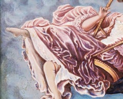 Painting - Martins Lhano - 'Girl on a Swing' (signed)