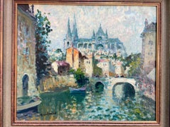 Painting, Merio Ameglio Oil on Canvas, Circa 1950