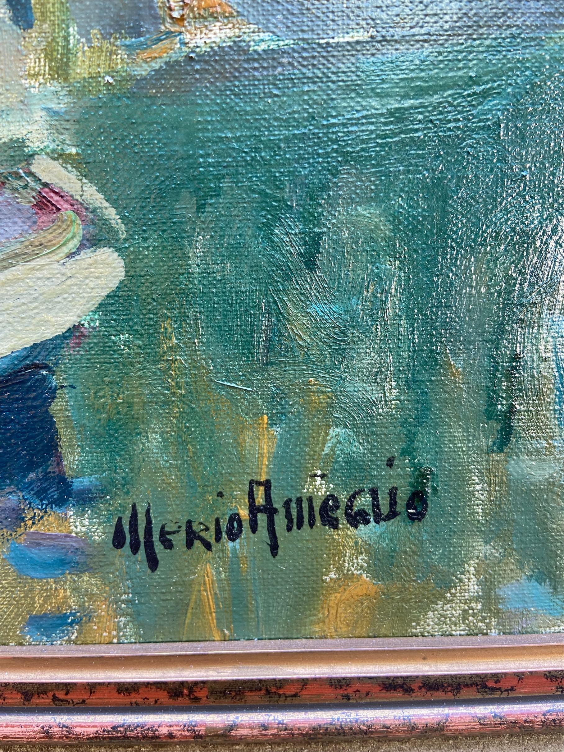 Pintura, Merio Ameglio Óleo sobre lienzo, circa 1950 Italiano