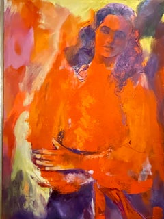 Painting "Mod Mood" by Texas Artist, Jacqui Von Honts