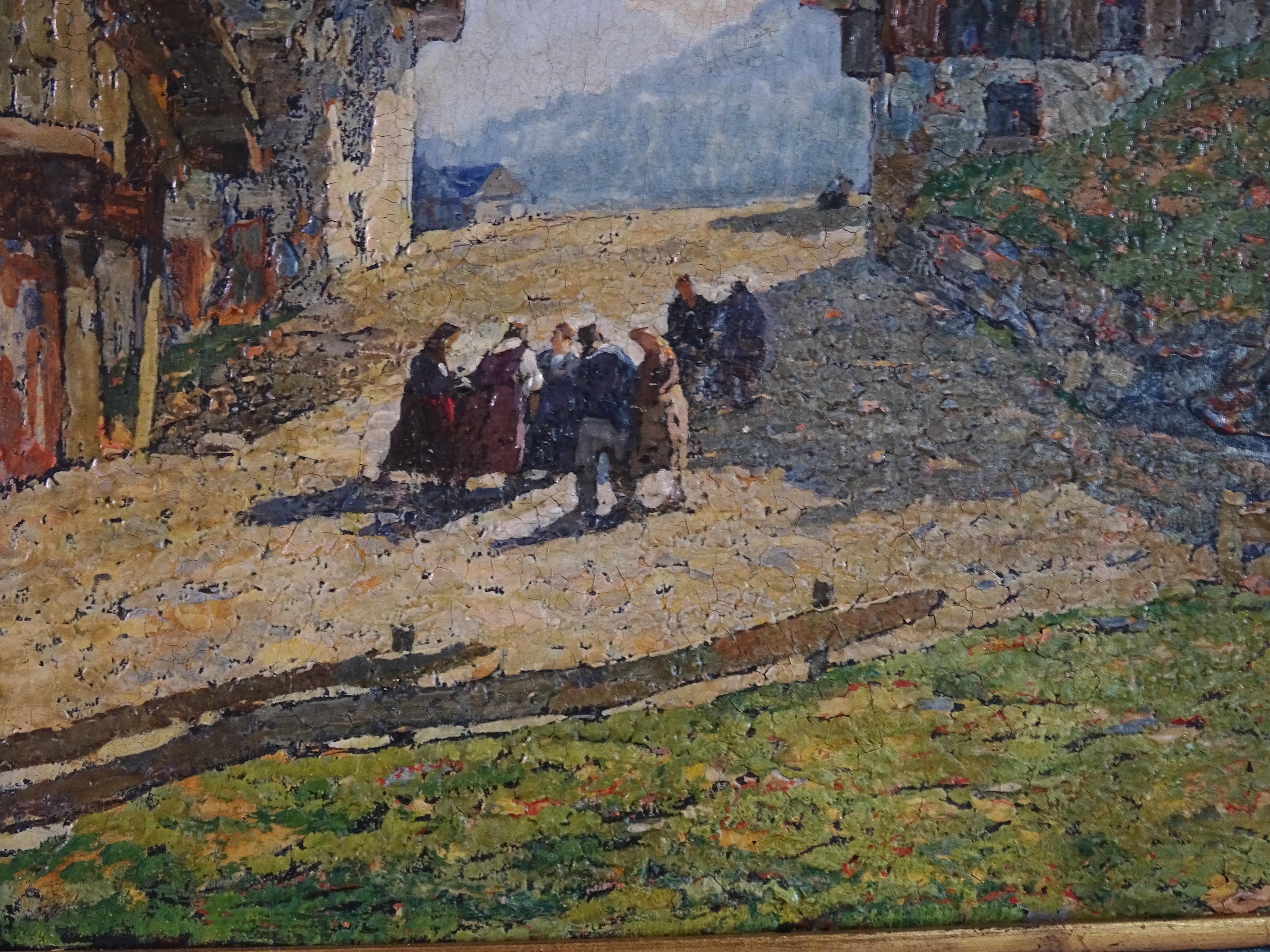 Modern Painting 'Mountain Landscape' circa 1920, Angelo Pavan For Sale