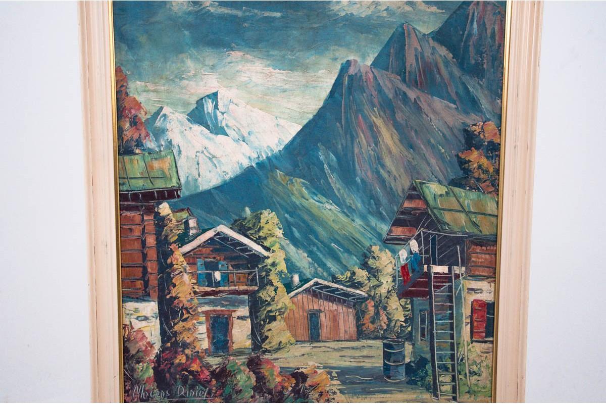 Danois Peinture « Paysage de montagne » en vente