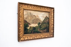Painting "Mountain landscape", oil on canvas.
