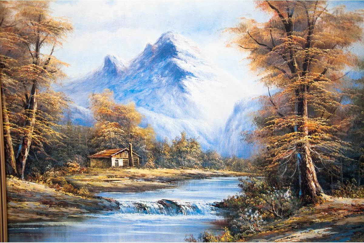 mountain and river painting