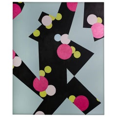 Painting "New Comer" 2014 Geometric Modern Blue Canvas by Cecilia Setterdahl