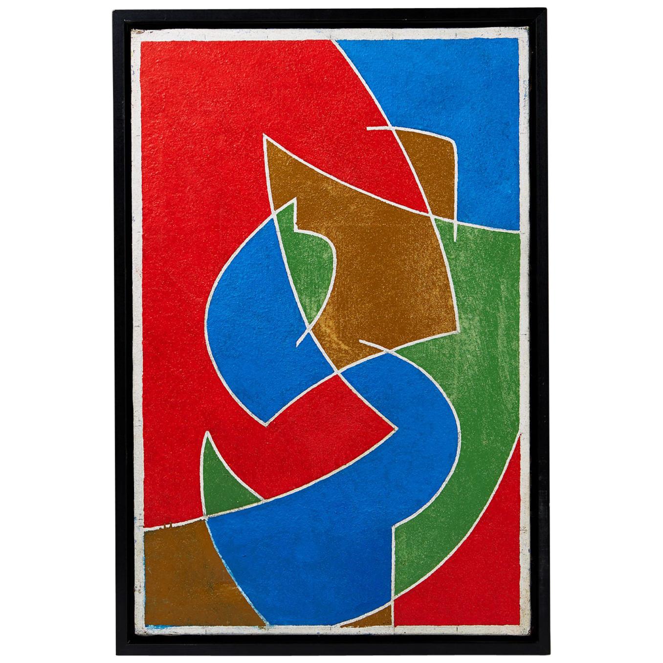 Painting “Nr 6” by Harry Booström, Sweden, 1953