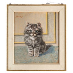 Peinture d'un chat par Burkhard Katzen-Flury