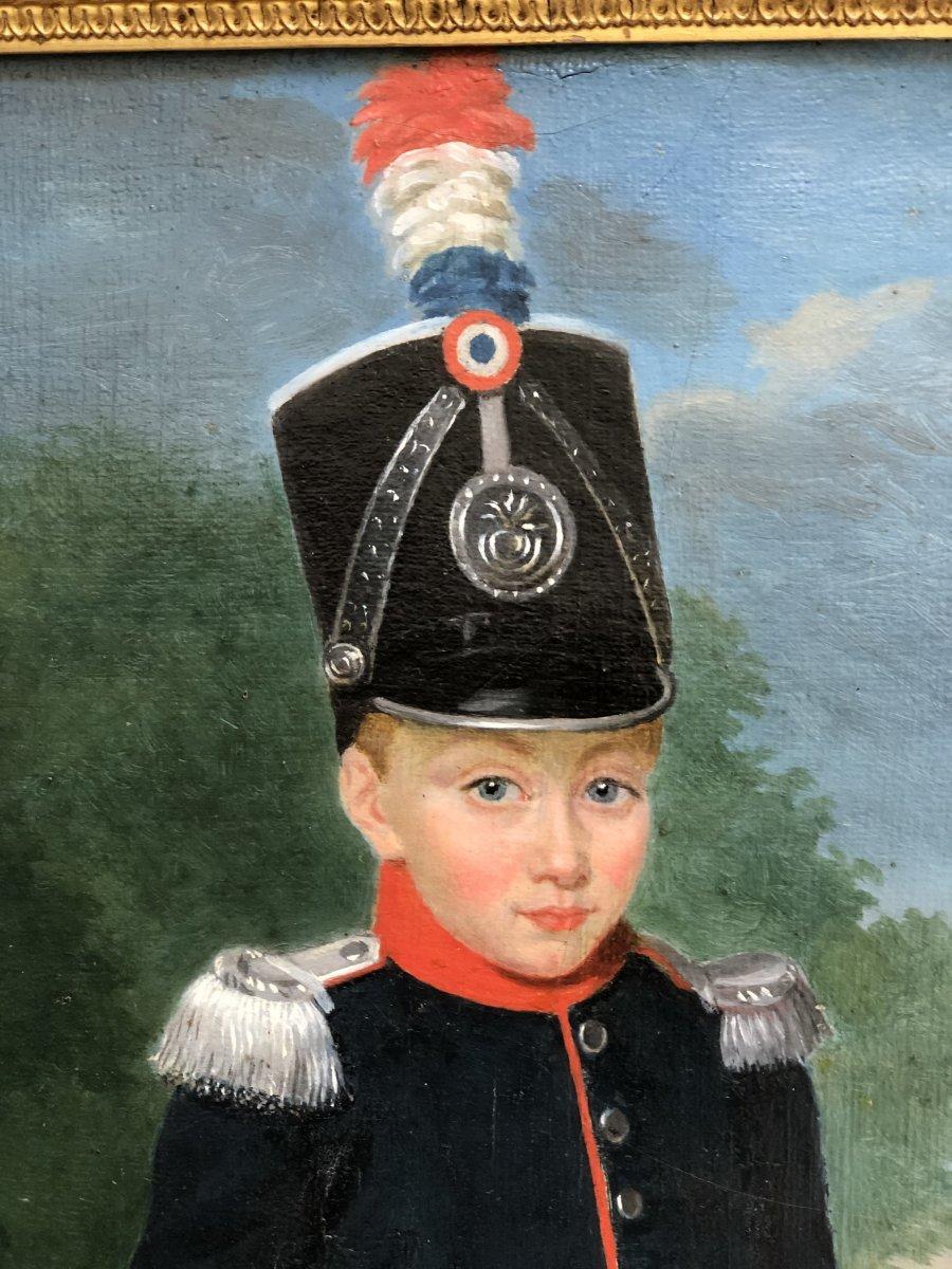 Louis Philippe Painting of a Child in Military Costume