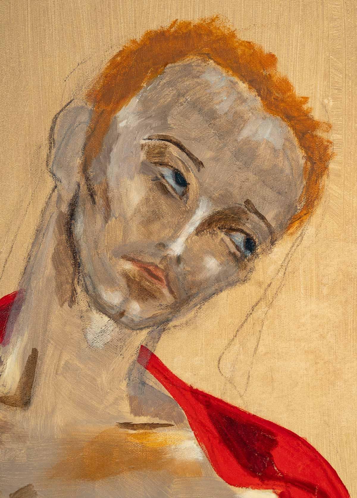 French Painting of a Man, 20th Century For Sale