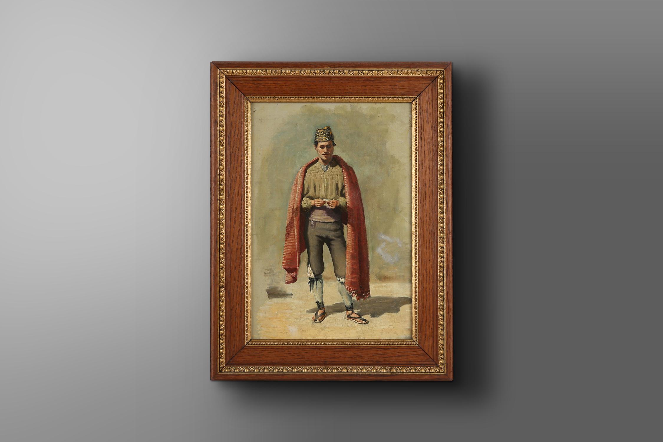 Gemälde eines Mannes Ca.1850 im Angebot 4