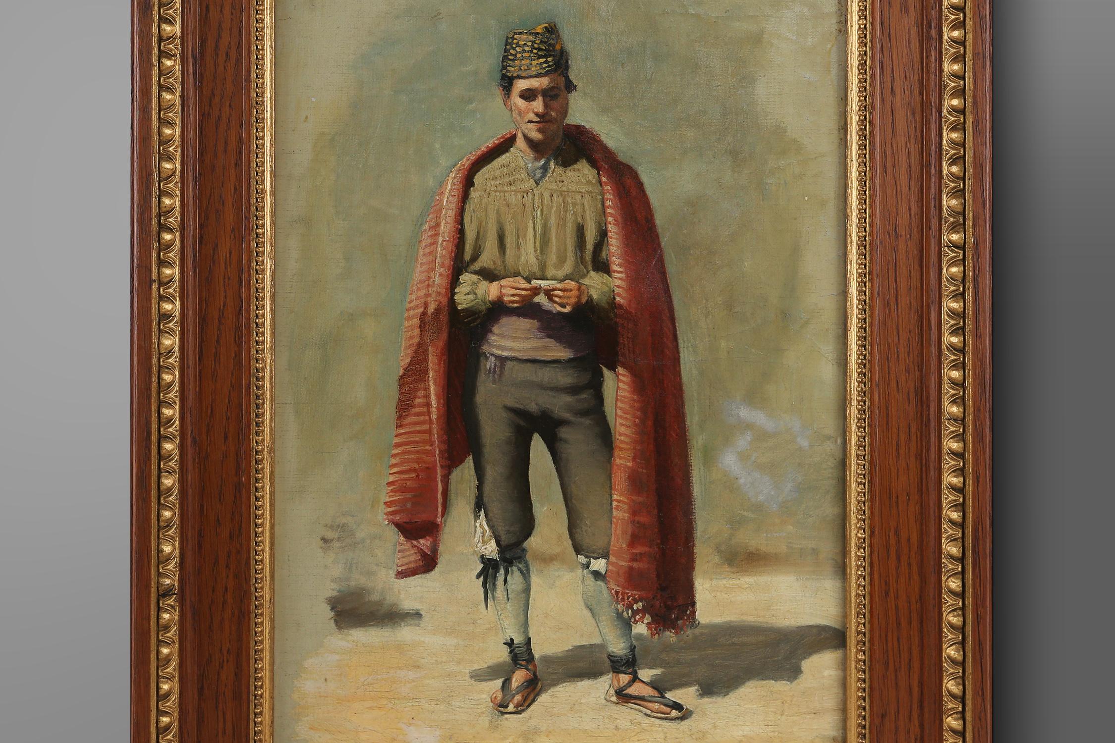 Gemälde eines Mannes Ca.1850 (Moderne der Mitte des Jahrhunderts) im Angebot