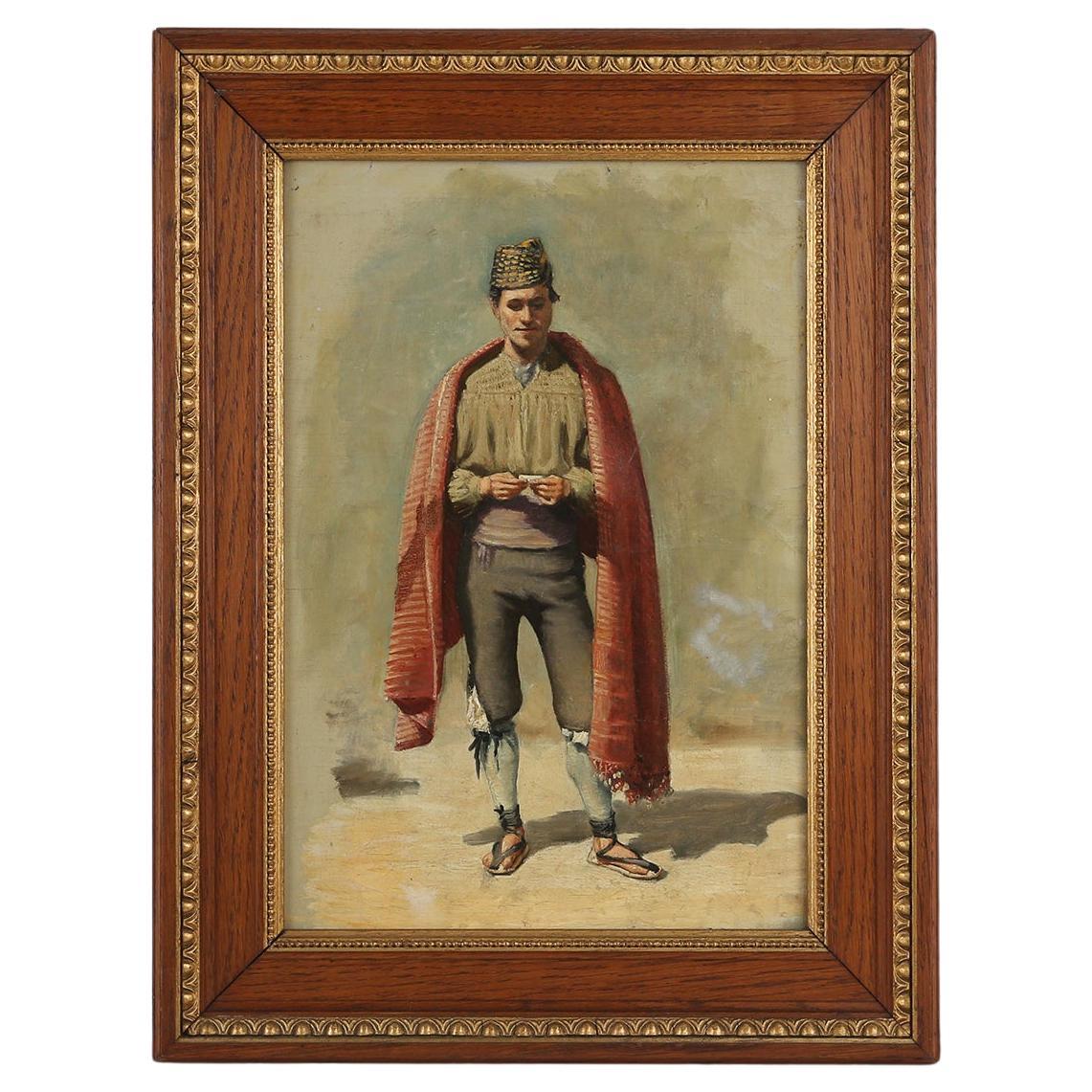 Gemälde eines Mannes Ca.1850 im Angebot
