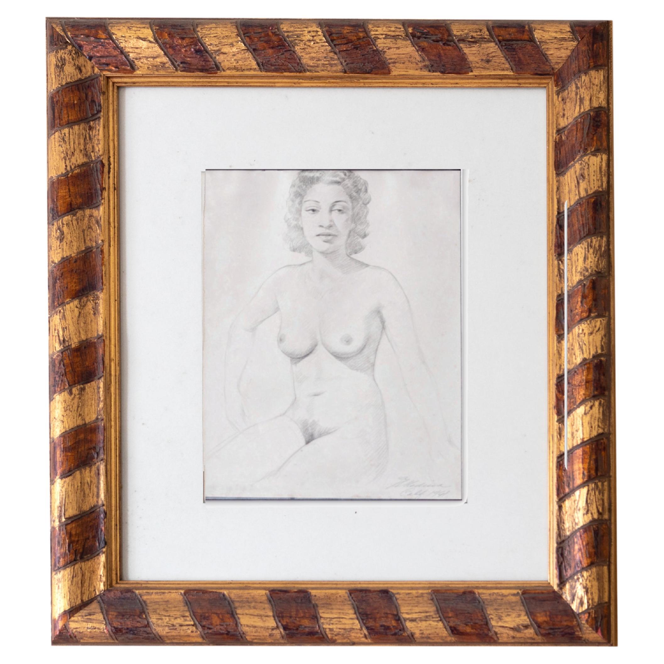 Painting Of A Naked Woman By Henrique Medina, 1941 For Sale