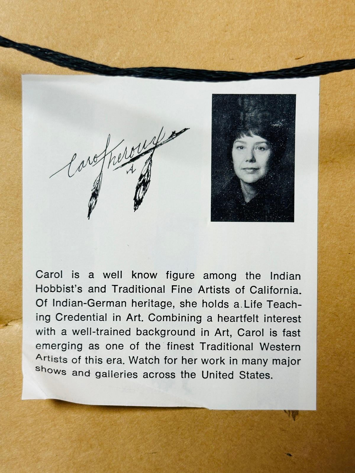 Peinture d'un enfant amérindien par Carol Theroux, (1930-2021) datée de 83 en vente 10
