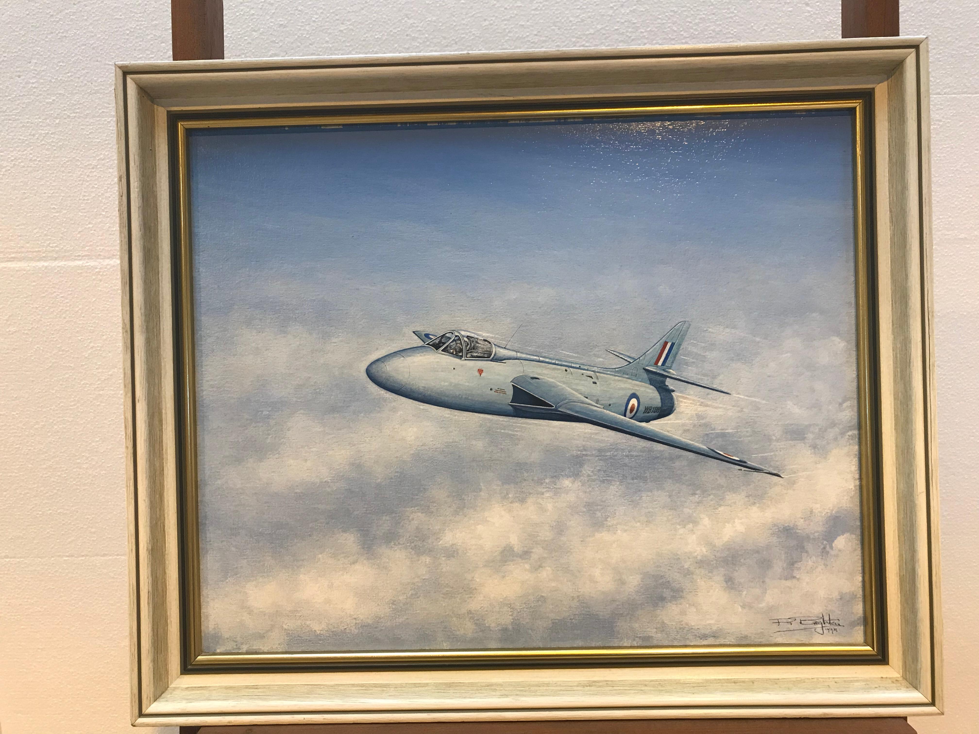 Painting of a RAF Hawker Hunter Jet 'WB188' For Sale 2