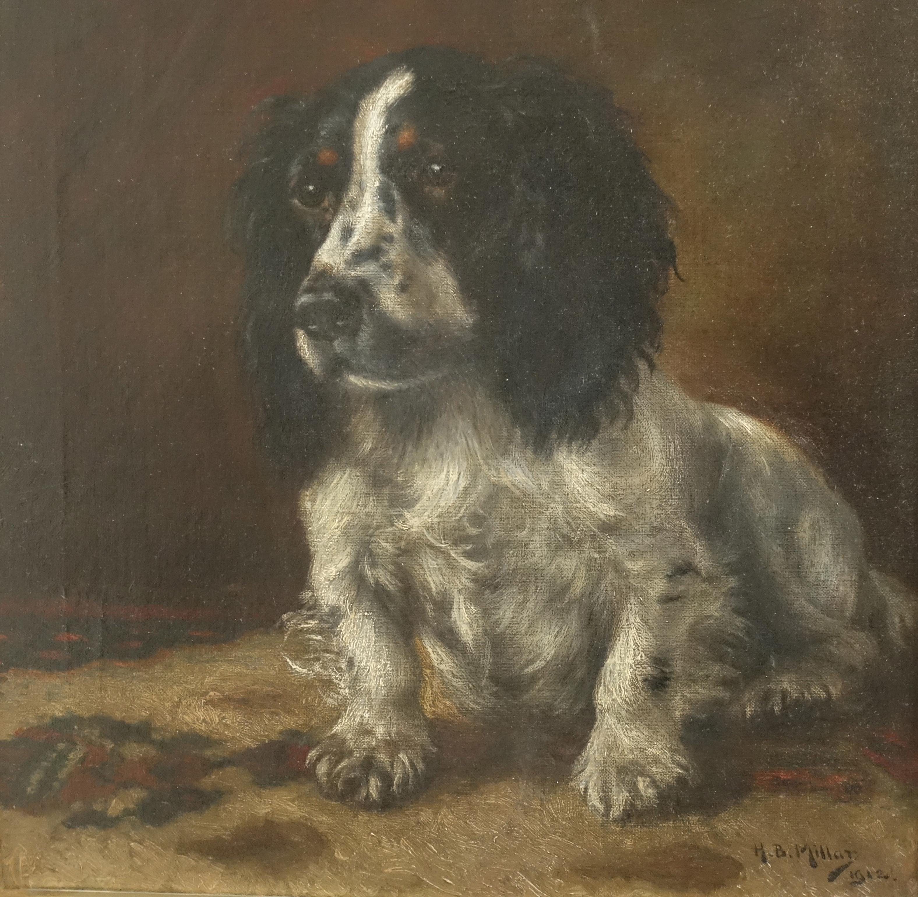 Painting of a Spaniel by Hugh Blyth Millar, Dated 1912 In Good Condition In San Francisco, CA