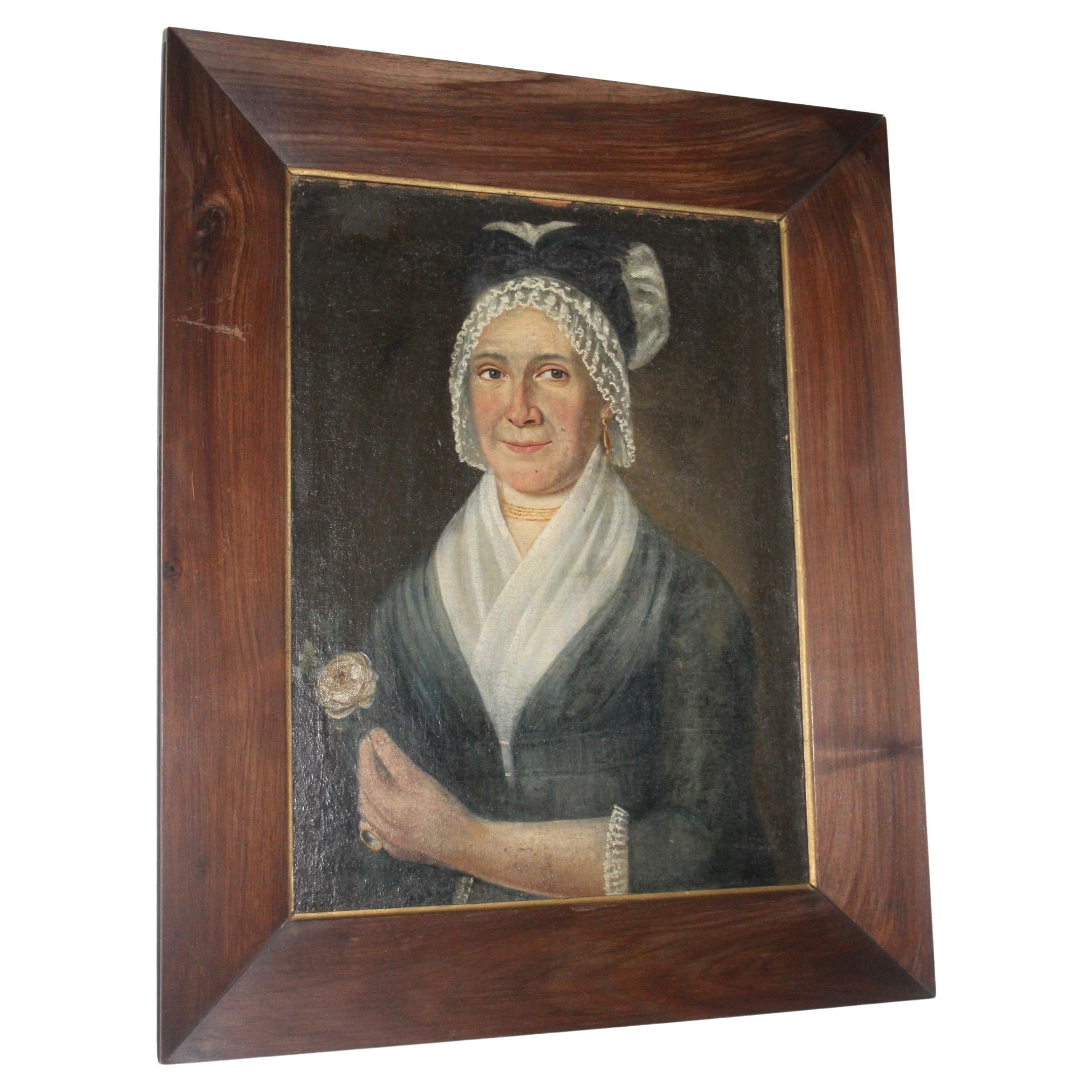 painting of a Swiss peasant woman For Sale