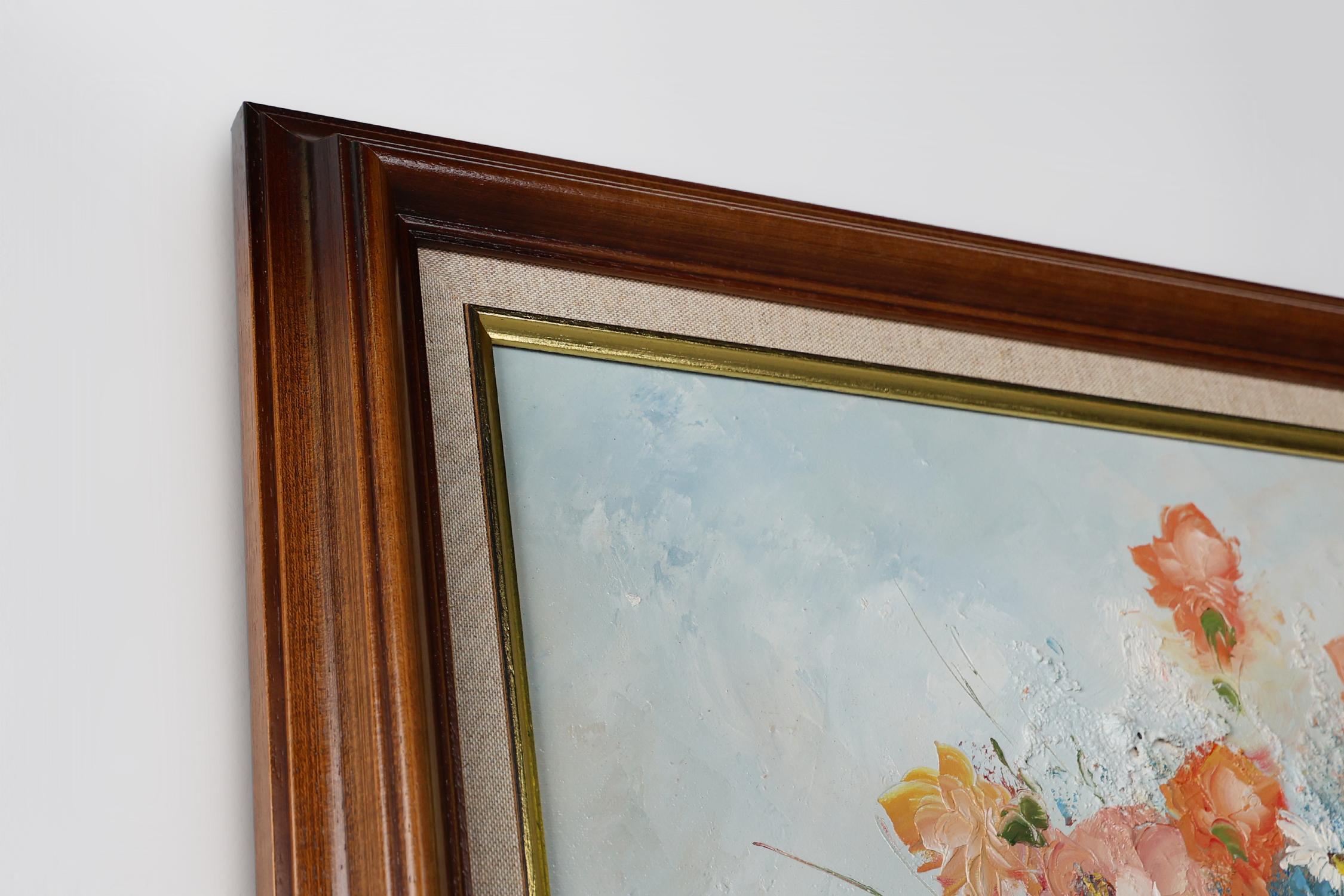 Quadro di un vaso con fiori del pittore belga Edmond Sanders (1898-1961) in vendita 1