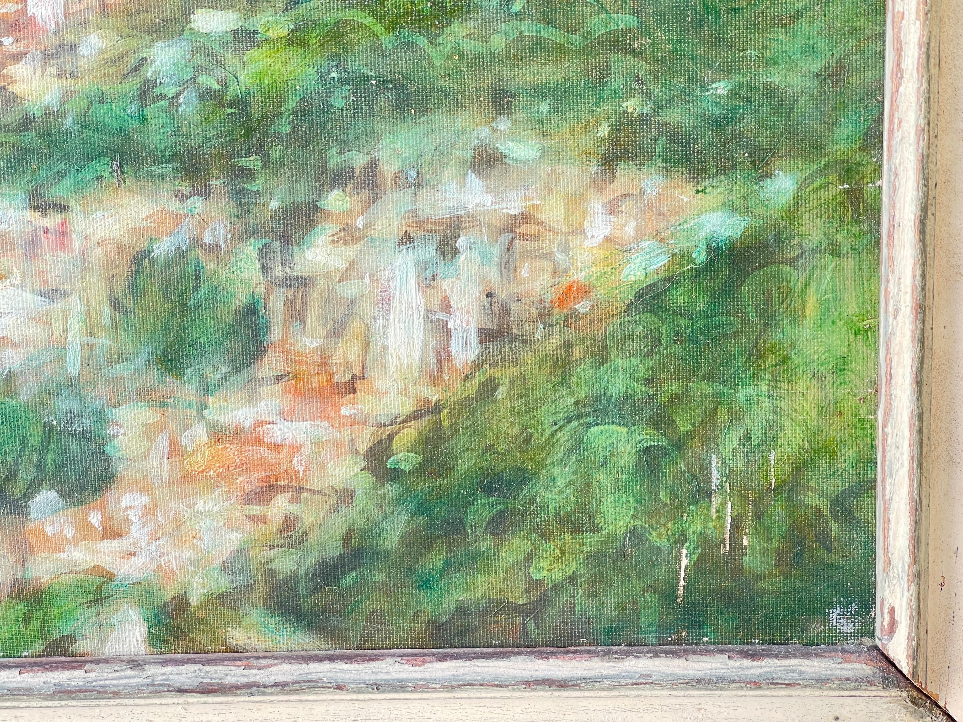 Pintura de un pueblo en las montañas en venta 3