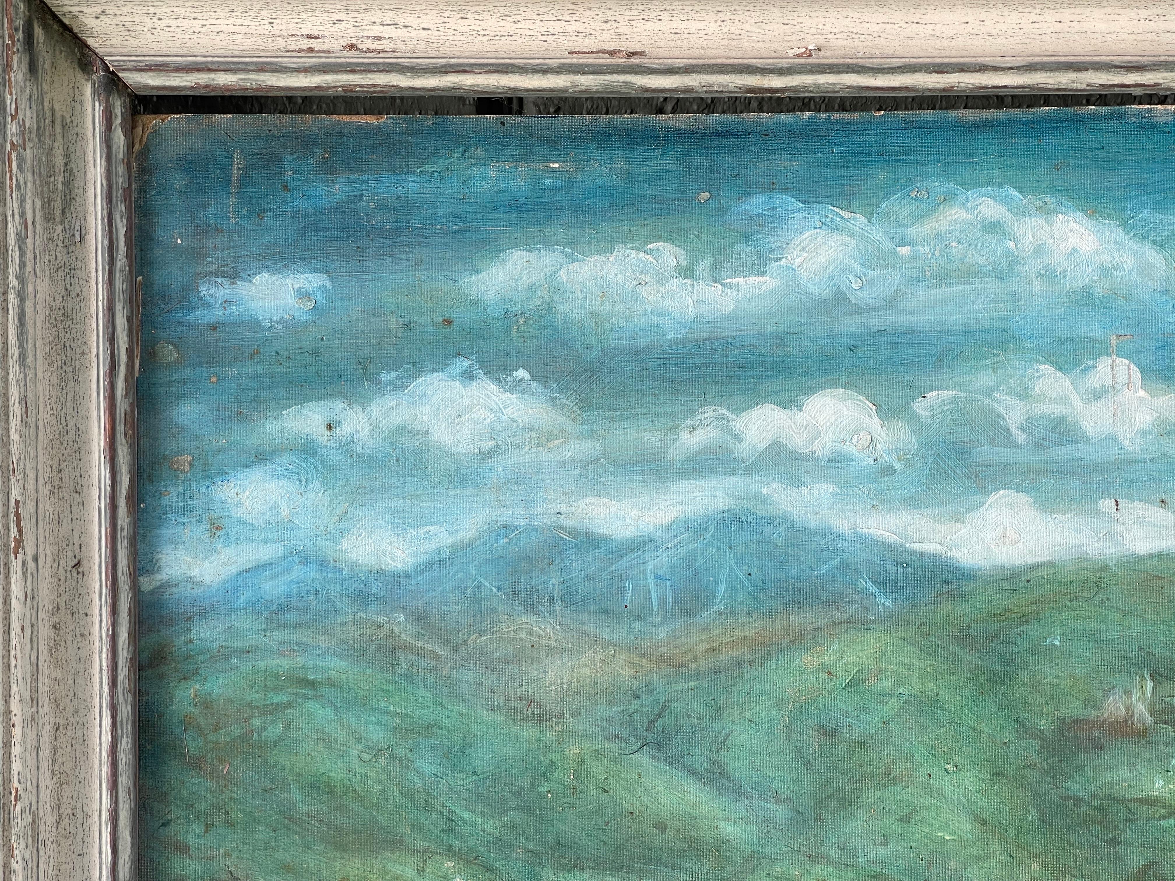 Pintura de un pueblo en las montañas en venta 4