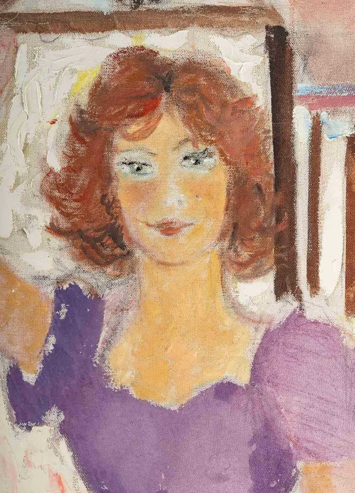 Gemälde einer Frau, 20. Jahrhundert (Moderne) im Angebot