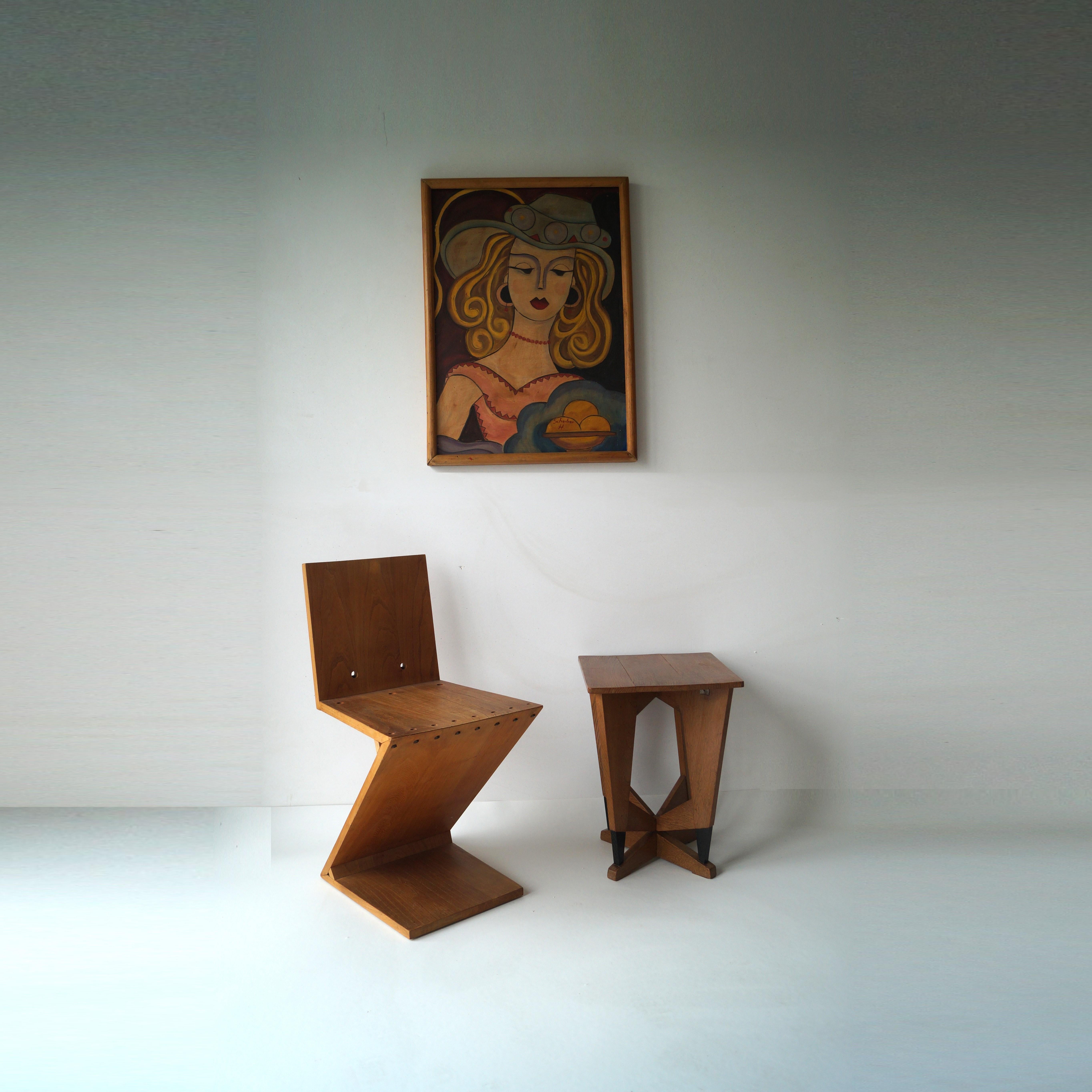 Painting of a woman in a hat by Hugó Scheiber, oil on Isorel board, 1930s For Sale 4