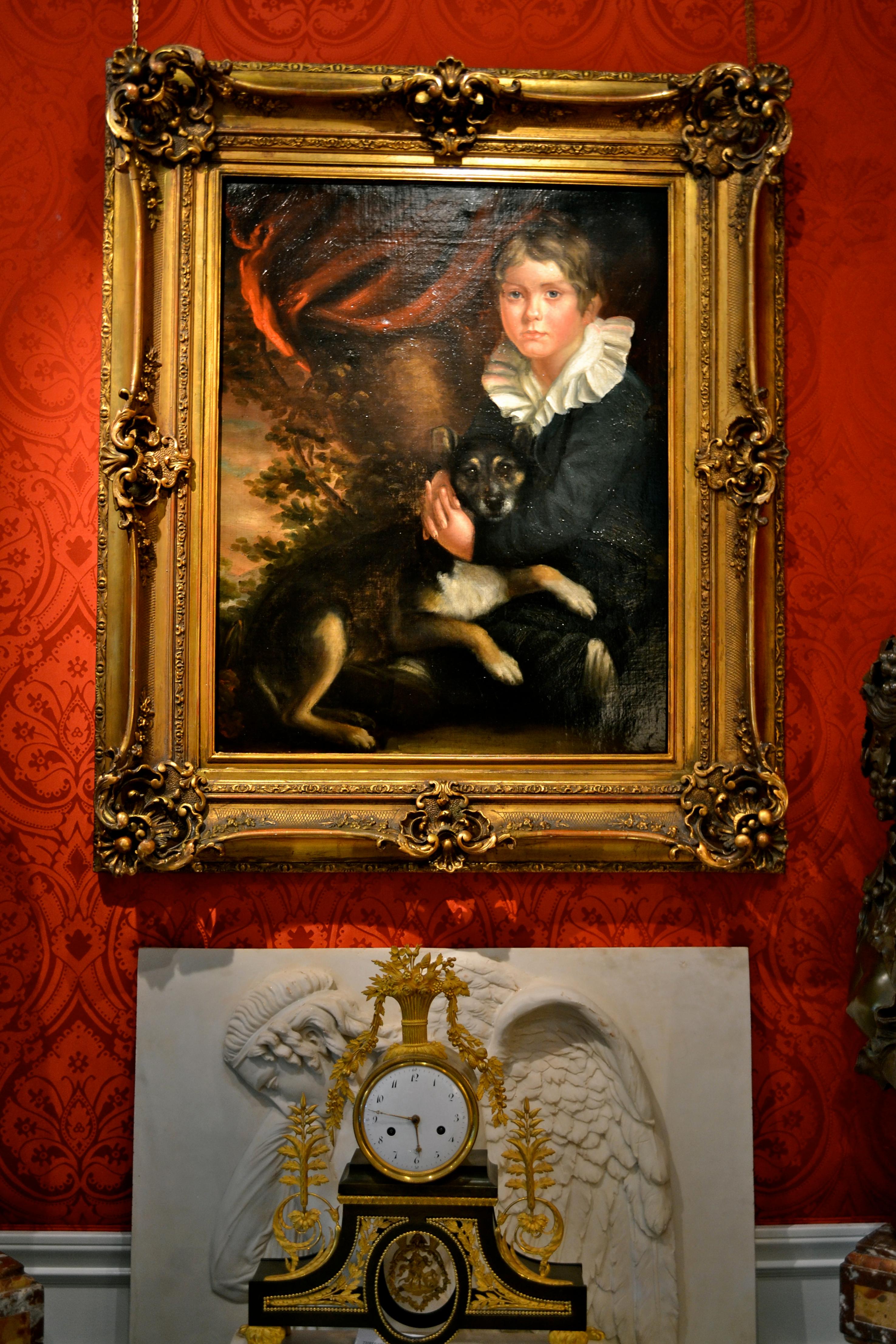 Painting of a Young Boy with His Dog after Henry Raeburn For Sale 1
