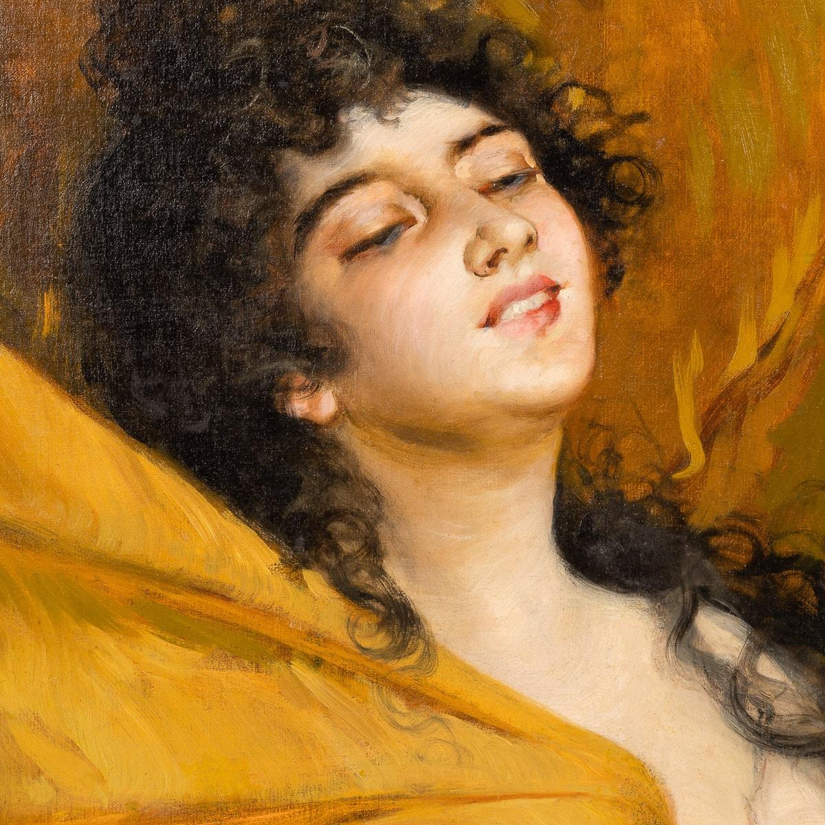 Gemälde einer jungen Dame, signiert Salvatore Postiglione, Italien, (1812-1881) im Angebot 4