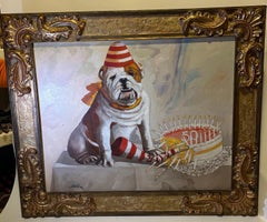 Painting of an English Bulldog by George van Herwaarde 