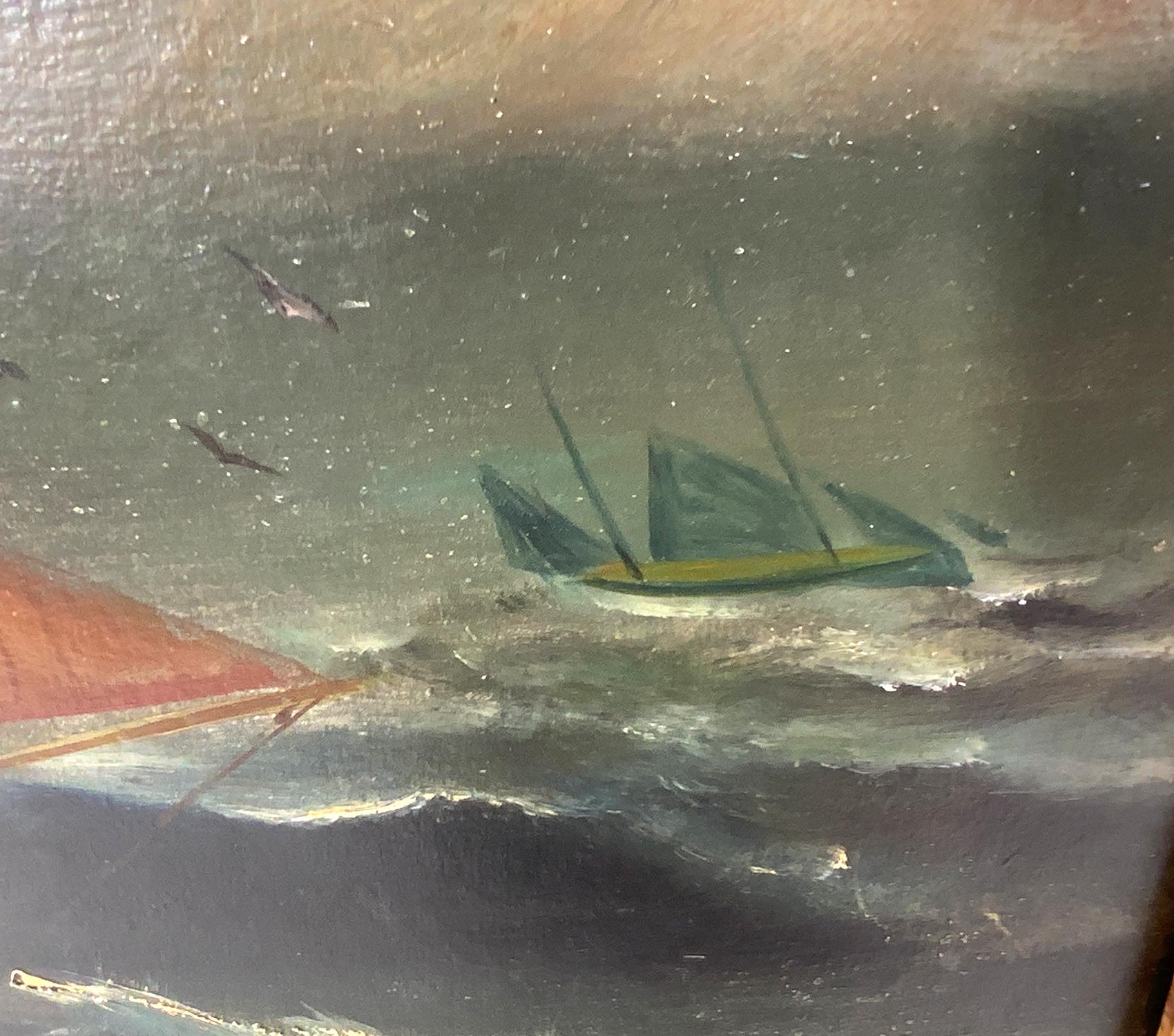 Painting of an English Fishing Trawler For Sale 1