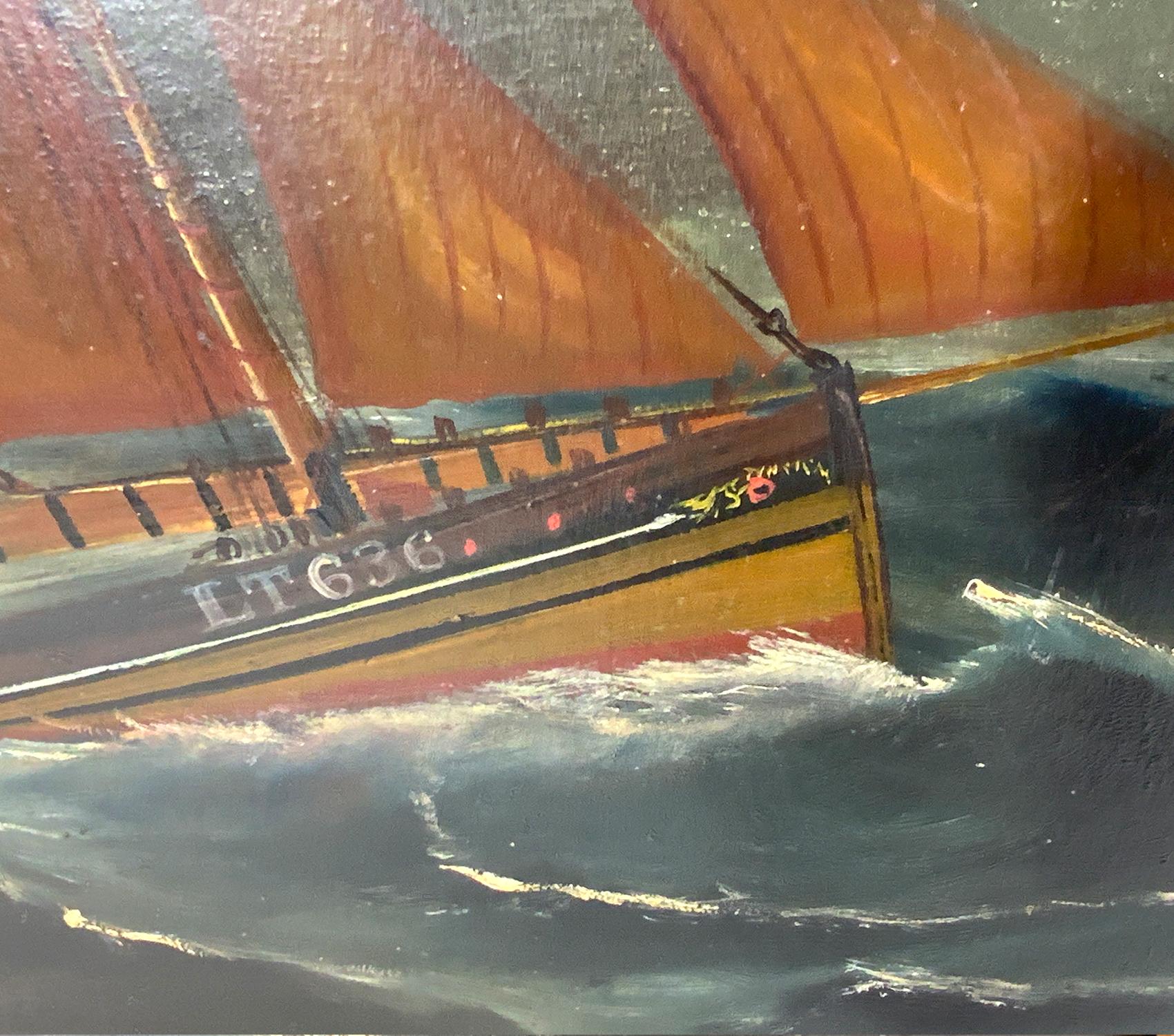 Painting of an English Fishing Trawler For Sale 2