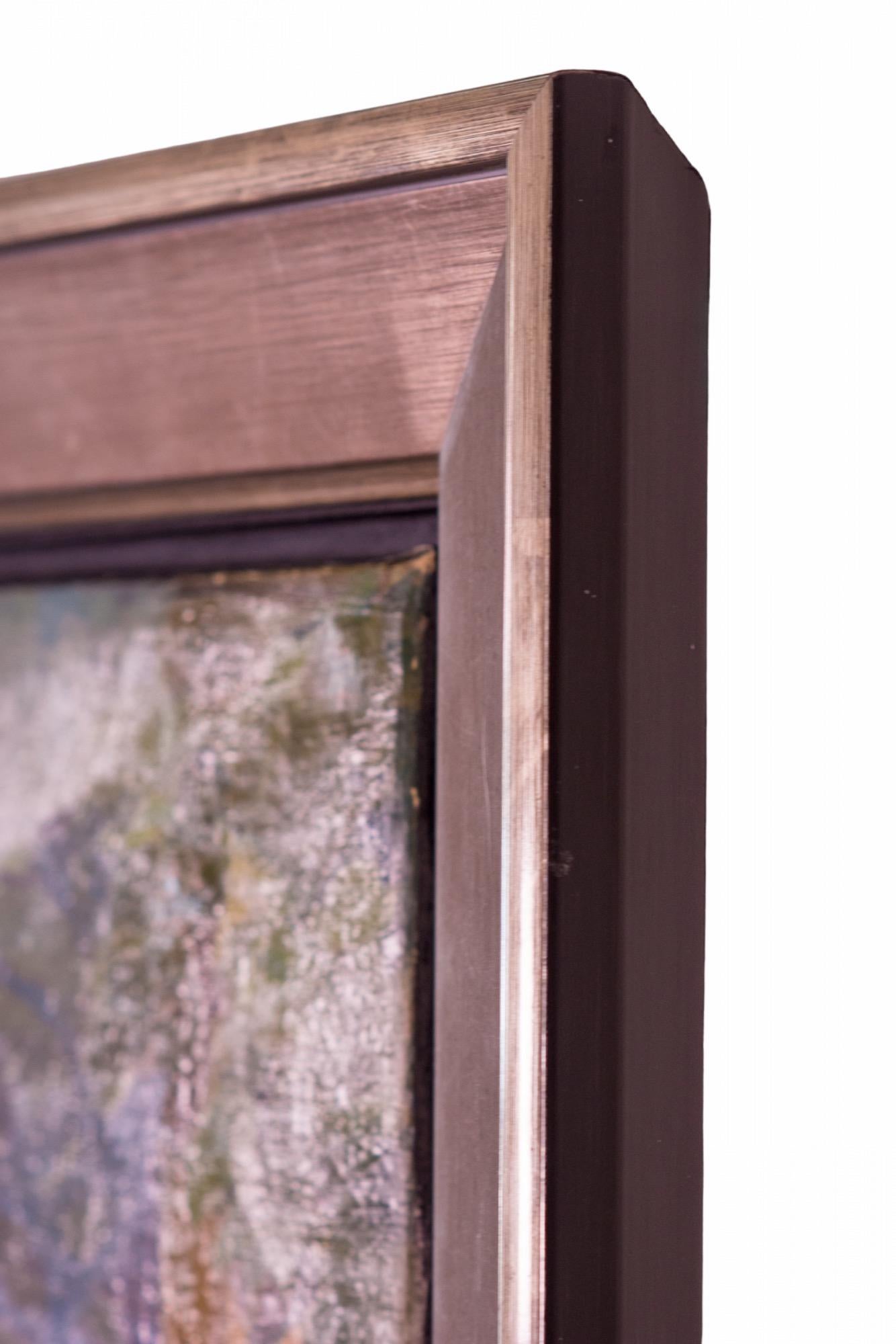 Painting of an Italian Girl in a Mountain Landscape, Early 20th Century In Fair Condition For Sale In North Miami, FL