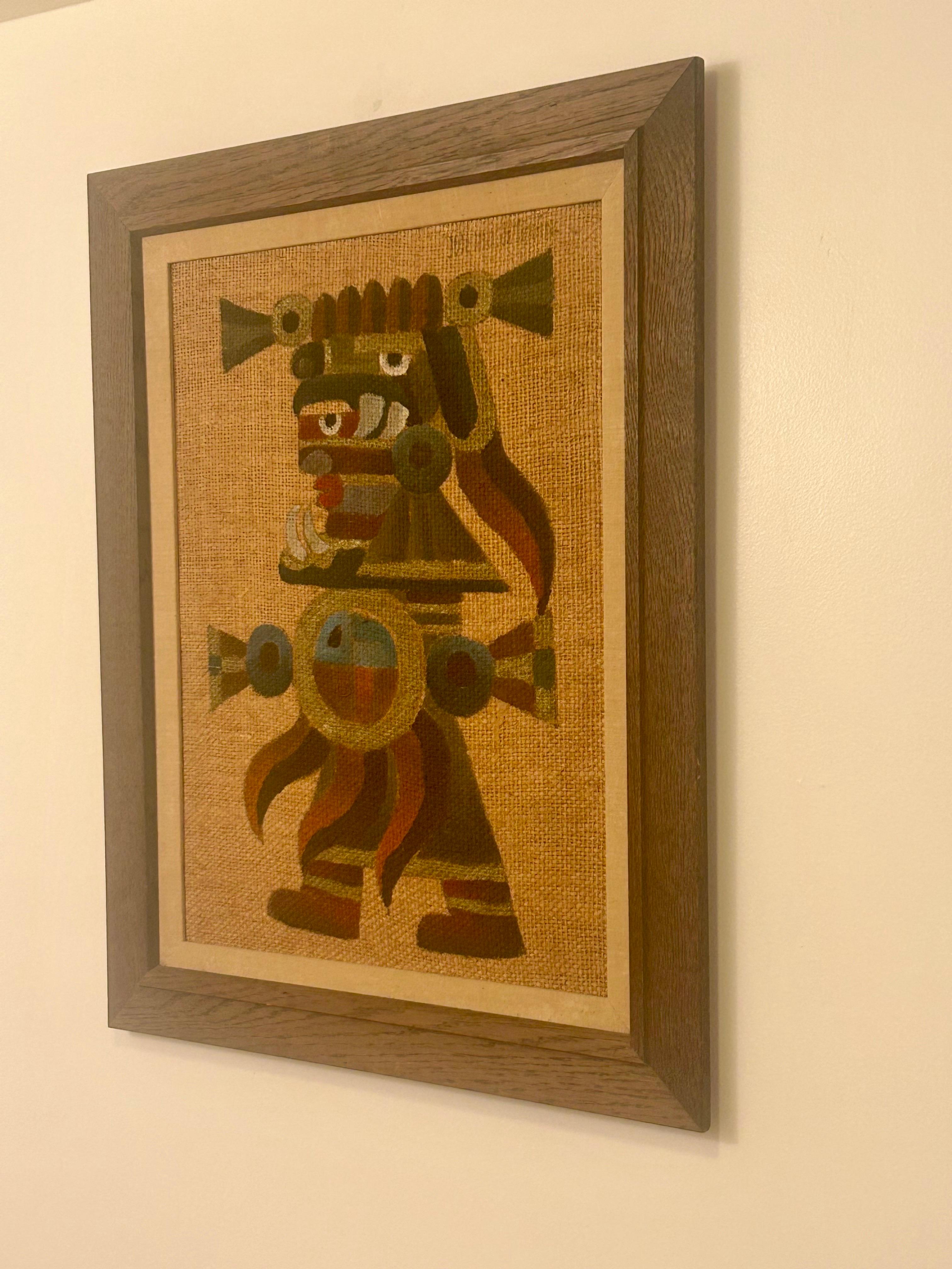 Painting of Aztec Warrior Jose Maria de Servin 2