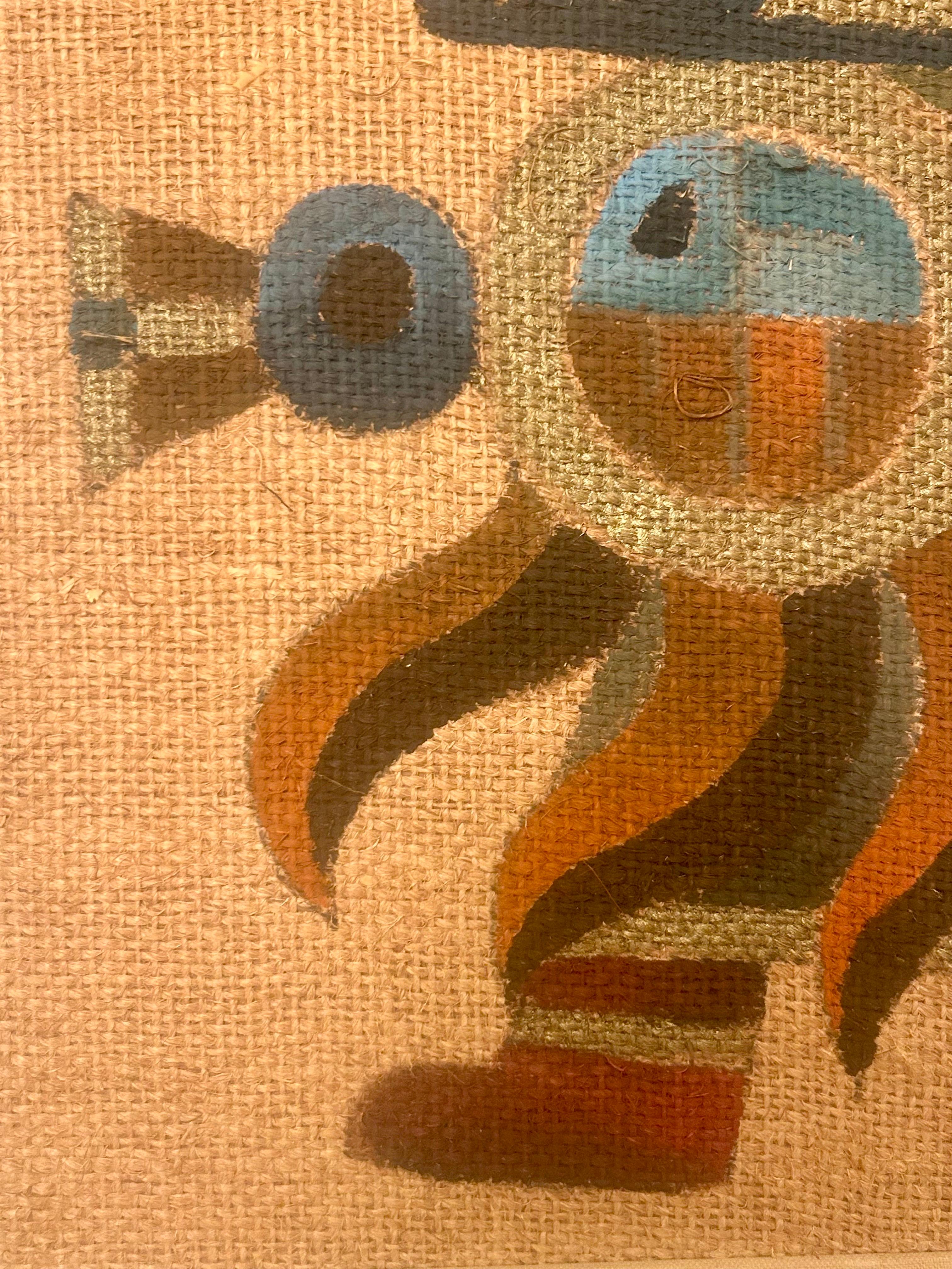 Painting of Aztec Warrior Jose Maria de Servin In Excellent Condition In Los Angeles, CA