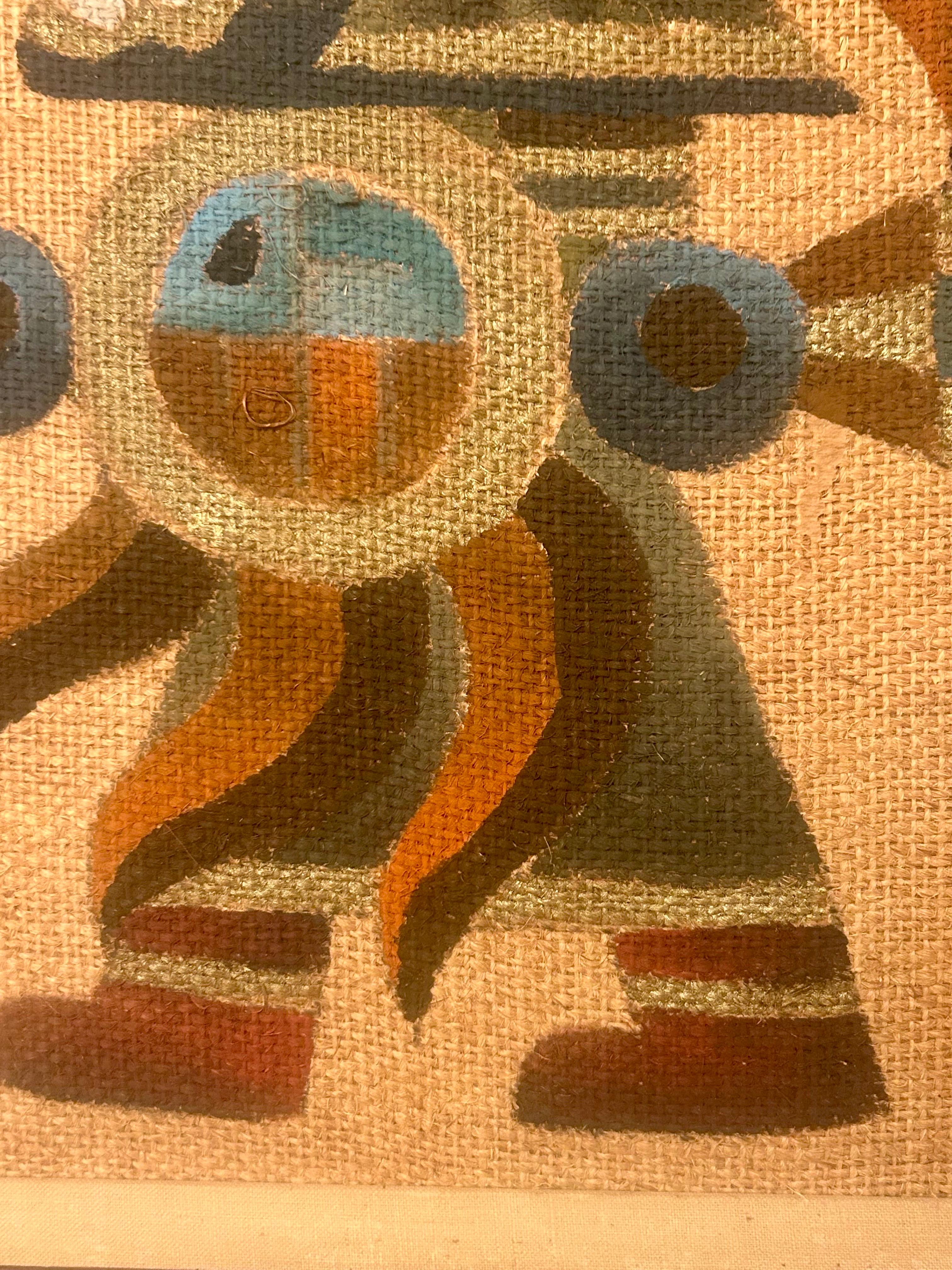 20th Century Painting of Aztec Warrior Jose Maria de Servin