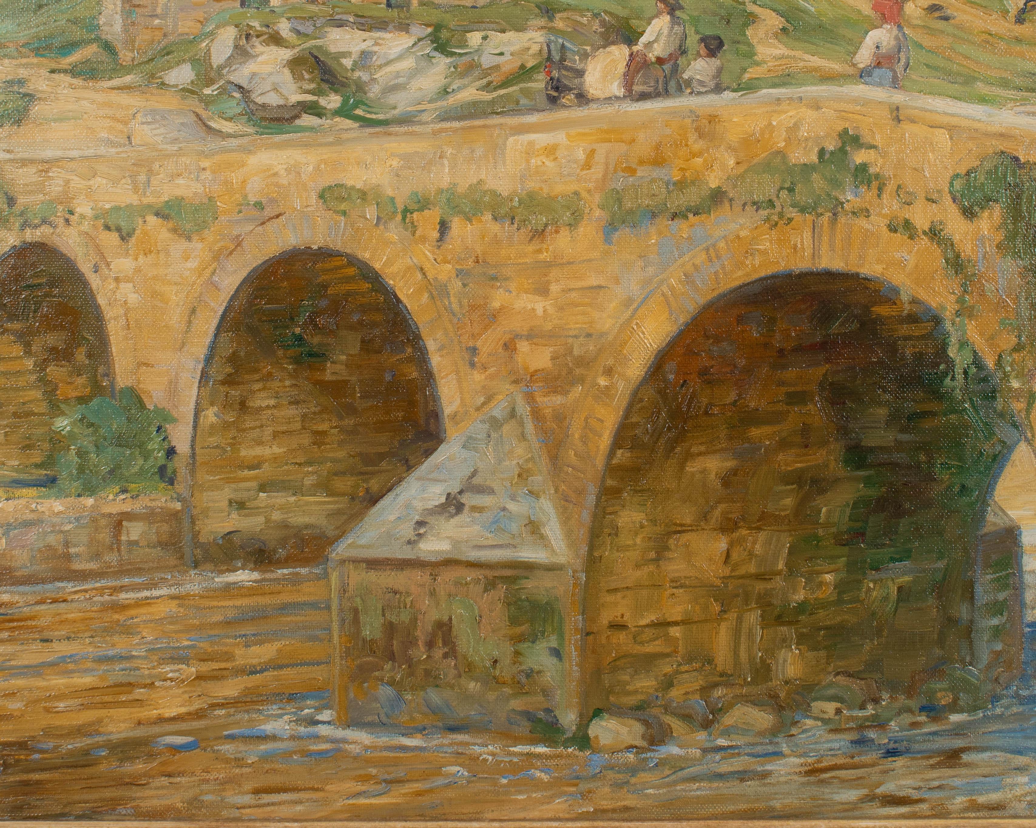 Pittura di Ponte sul fiume Aniene, Vicovaro Italia in vendita 2