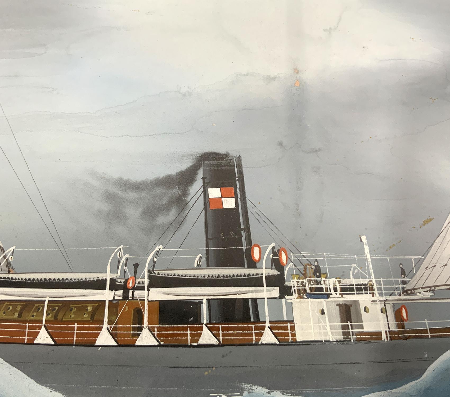 Painting of British Steamship S.S.Thornaby For Sale 3