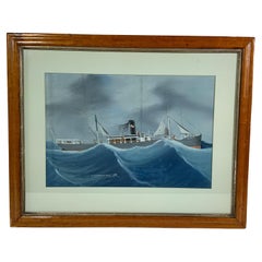 Painting of British Steamship S.S.Thornaby