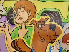 Pintura de personajes de dibujos animados Scooby Doo y reparto