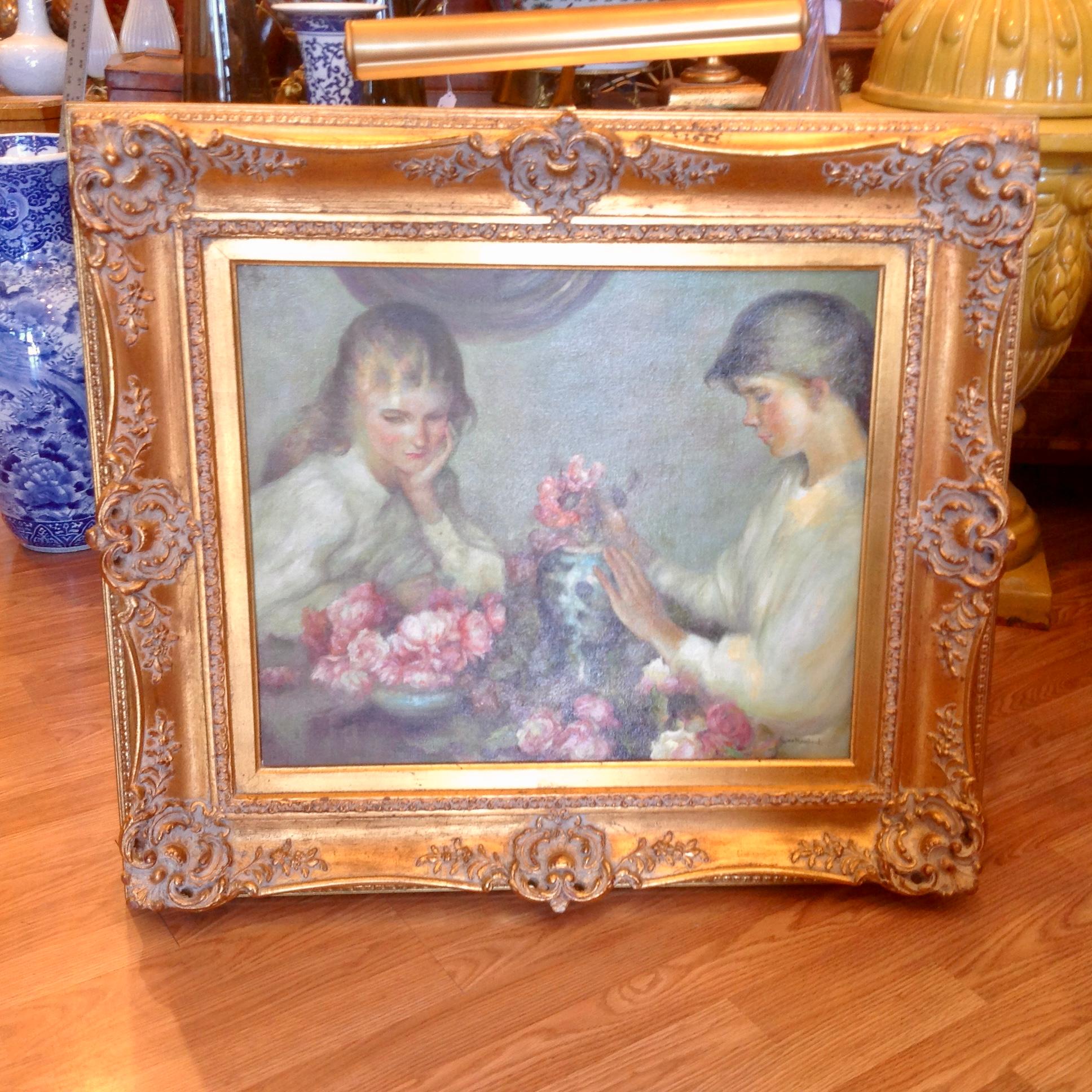 Painting of Comely Young Girls by Rene Rambert 5
