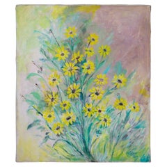 Painting of Daisies or Black Eyed Susans- Floral Bouquet 20" x 24"
