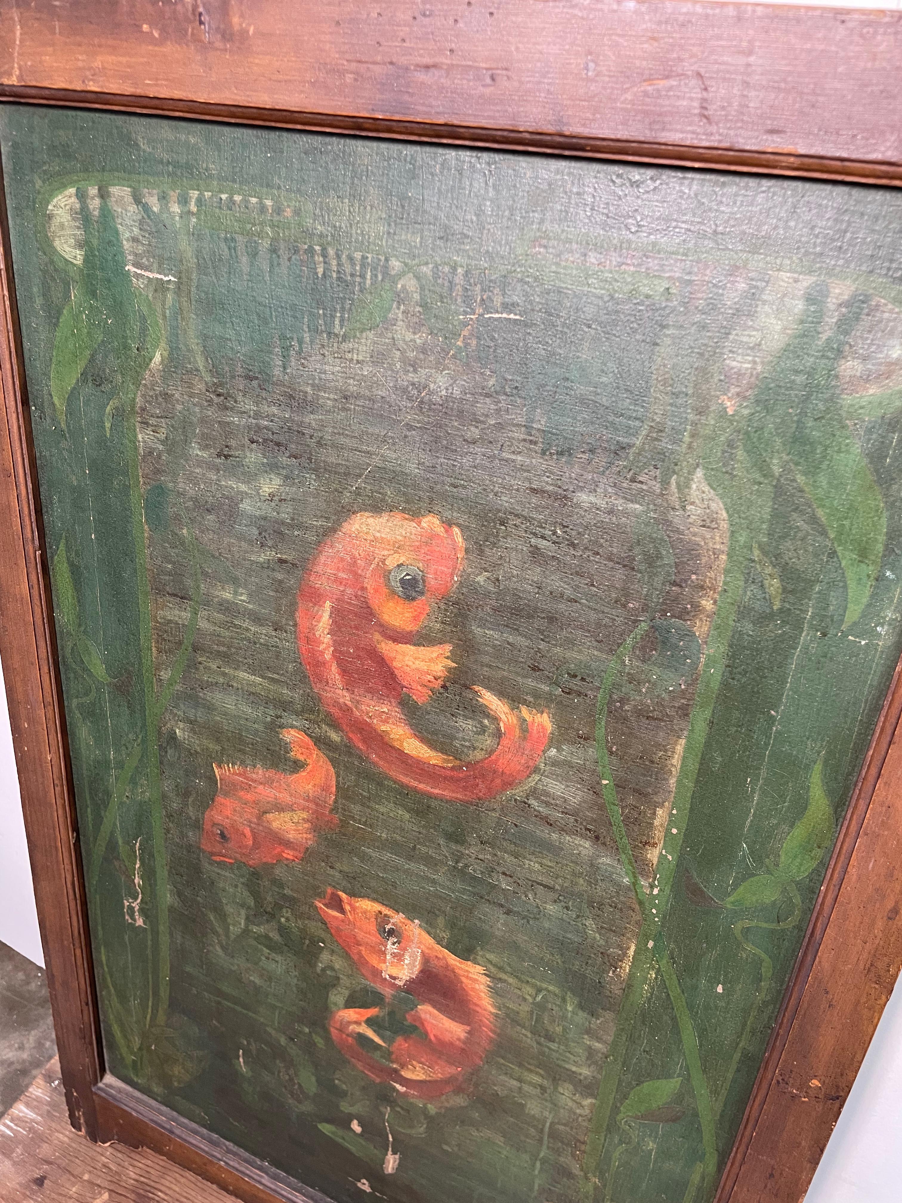 Italian Painting of Fish For Sale