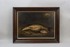 Painting Of Fish On The River Bank