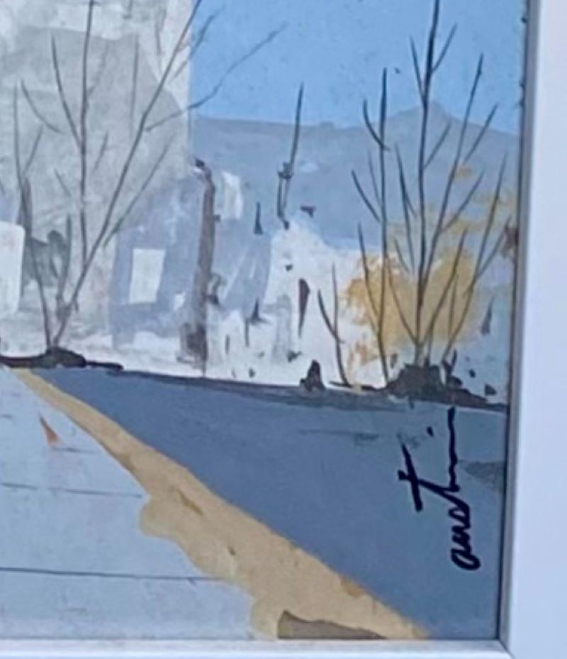 American Painting of Historic North End of Boston, by John Austin (1917 - 2001) For Sale