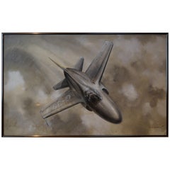 Painting of Jet G-39 Aircraft in flight