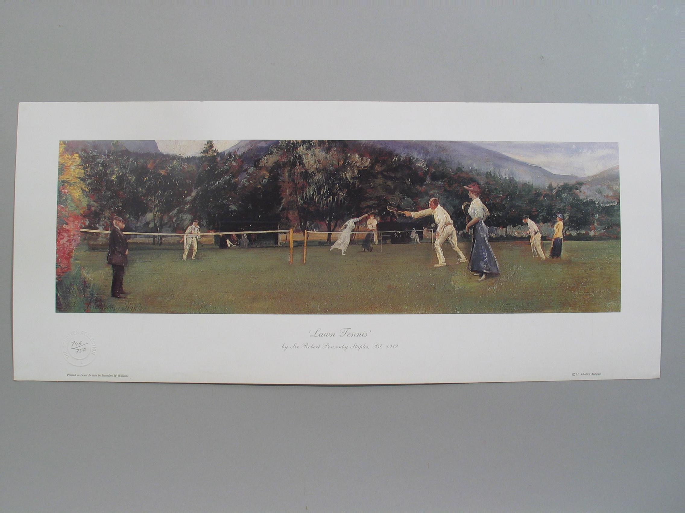 British Lawn Tennis, Ltd. Edition Print, 1912 Newcastle Co. Down, Ireland For Sale