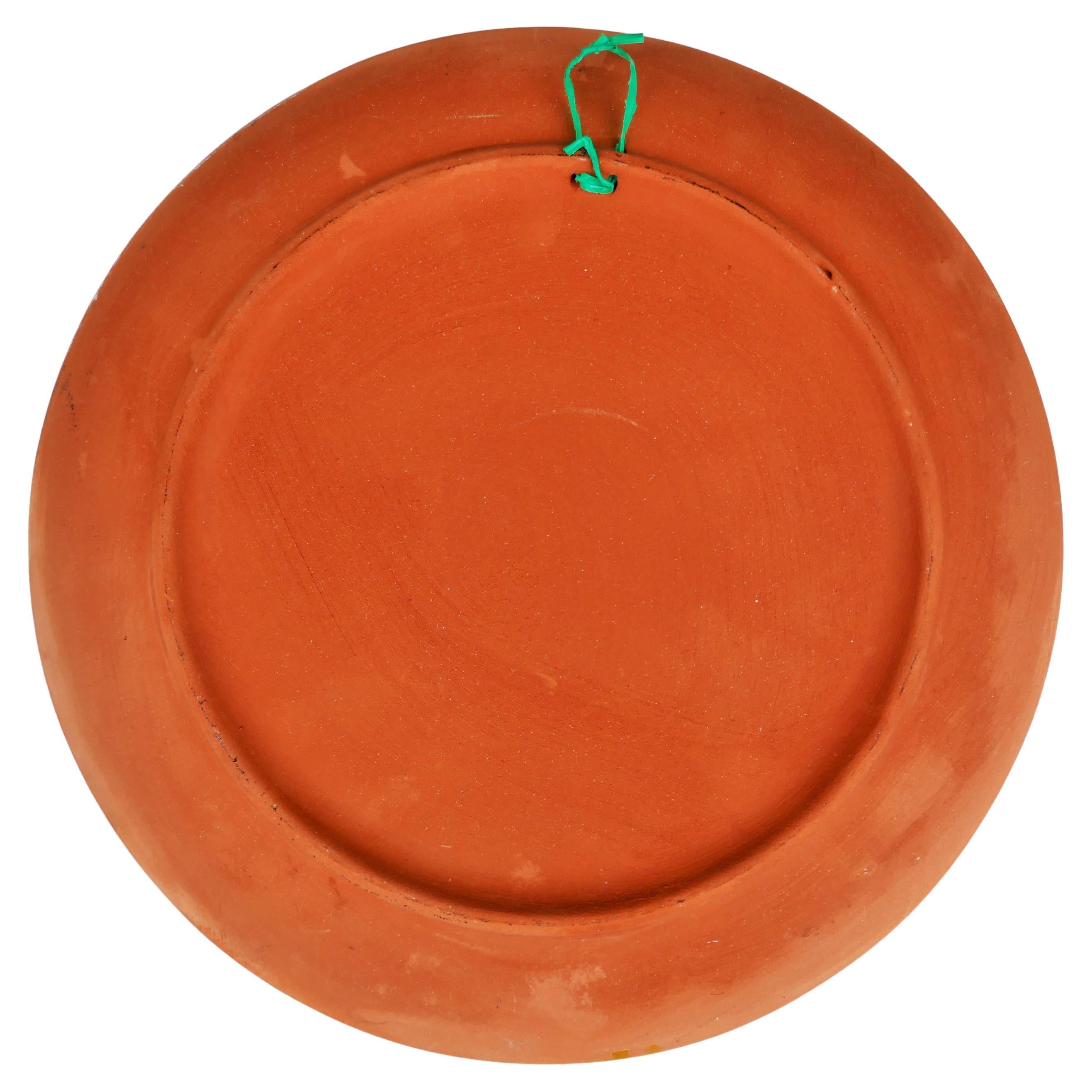 Painting of Pantelleria on a terracotta plate - Fish For Sale 4