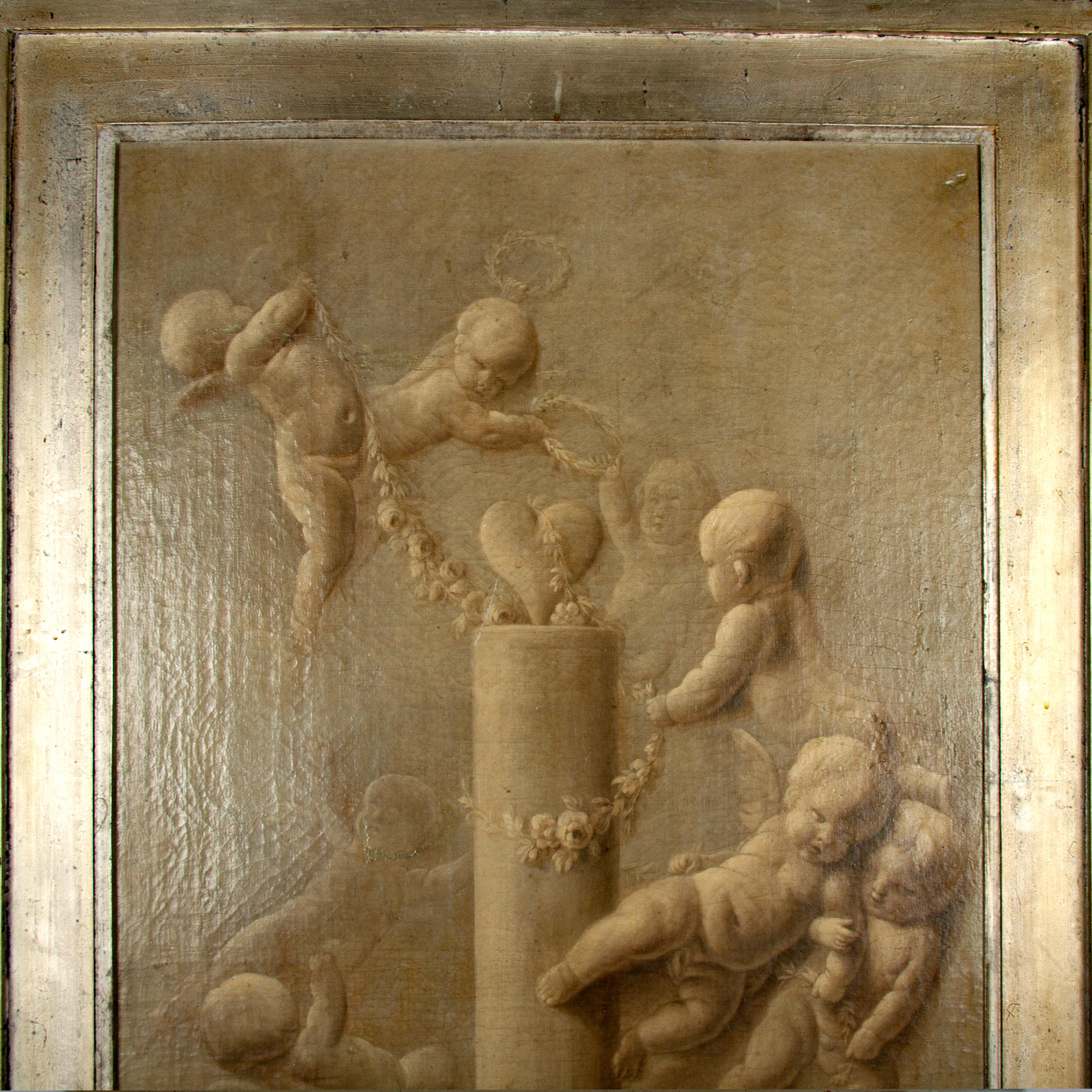 Darstellung von spielenden Putten
Südliche Niederlande
18. Jahrhundert
Öl auf Leinwand.